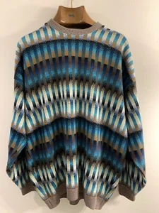 BACHRACH MENS VINTAGE 90S TUNDRA FOR COOGI SWEATER SIZE LARGE MULTICOLOR - Picture 1 of 9