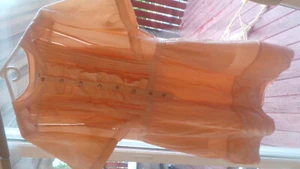 Coach Seide Rüschen Pfirsich Elegant Damen Kleid Größe 10 BRANDNEU MIT ETIKETT  - Bild 1 von 9