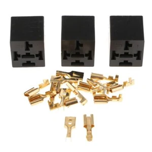 3 Pieces 5 Pin Automotive Relay Socket Holder Connector With - Picture 1 of 10