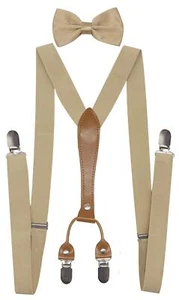Men's Suspenders Bowtie Set Elastic Y Shape Style Women's Suspenders Bowtie F... - Picture 1 of 7