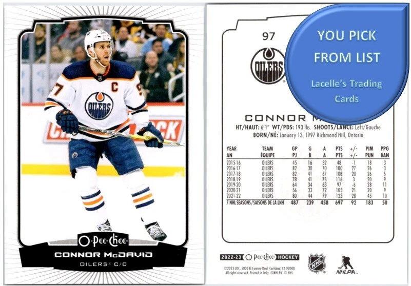 2022-23 O-Pee-Chee - BASE, BLUE, YELLOW, RETRO - NHL Hockey - U-Pick From List - Image 1 of 1