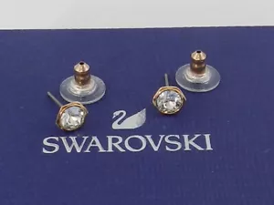 Swarovski Jewelry Rose Gold Tone Hexagonal Stud Earrings 5371199 BOXED - Picture 1 of 5