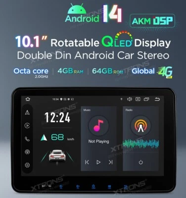 XTRONS TX122L AUTORADIO 2 DIN GPS 10.1" ANDROID 14 WiFi 4G USB CARPLAY DSP SD