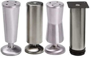 Edelstahl Möbelfüße 4 Modelle in 4 Längen Schrankfüße Möbelfuß Schrankfuß Fuß - Bild 1 von 11