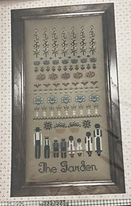 'THE GARDEN' Amish Cross Stitch Sampler Chart By Told In A Garden Folk Art - Picture 1 of 3
