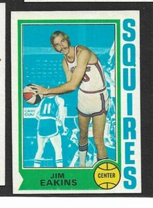 1974-75 TOPPS BSKB #258 JIM EAKINS/SQUIRES NM