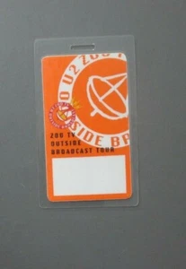 U2 Backstage Pass Laminado Zoo TV Tour Exterior Transmisión Naranja ¡AUTÉNTICO! - Imagen 1 de 1