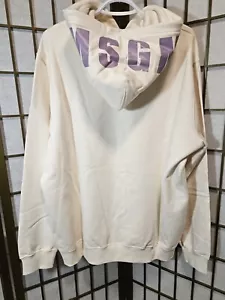 MSGM Off-White Hood Logo Hoodie Size M - Picture 1 of 19