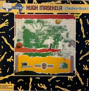 HUGH MASEKELA - TECHNO-BUSH LP - 7 TRACKS VG+/G+ 1984 JIVE AFRIKA - Picture 1 of 2