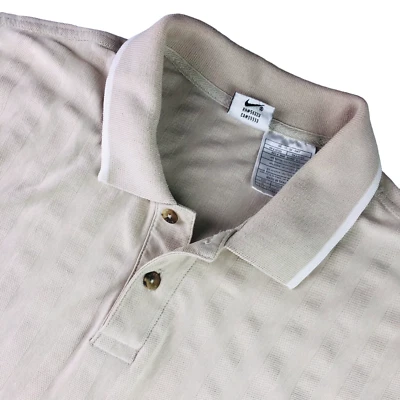 De Colección Nike Tenis Challenge Court Para Hombre Polo Acanalado Beige • XL Foto 1 de 4