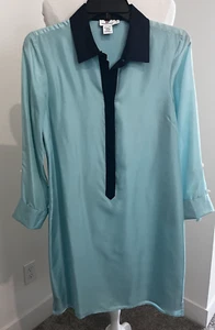 Vineyard Vines Silk Shirt Dress Women's Size 4 runs large Workwear - Picture 1 of 9