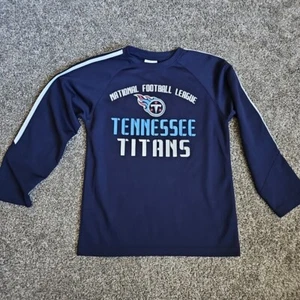 NFL Team Apparel Tennessee Titans Size Youth Large Long Sleeve Blue Shirt - Picture 1 of 9