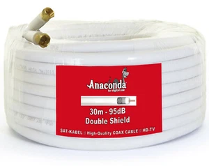 30m 95 db Sat Kabel Satelliten Antennenkabel Koaxialkabel Stahl-Kupfer tv Cable - Bild 1 von 2