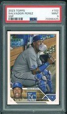 2023 Topps Series One SSP Salvador Perez PSA 9 Kansas City Royals #102