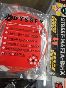 Cable de freno de bicicleta BMX ODYSSEY ROJO REG. SLICK Fit SE GT DK DG HARO HUTCH REDLINE - Imagen 1 de 7