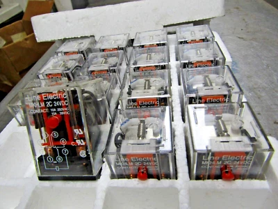 ✌️NEW LINE ELECTRIC MKHLM 2C 24VDC 8 PIN RELAY 10AMP 250 VAC COIL 24VDC - Image 1 of 4