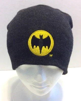 Boné chapéu inverno gorro logotipo Batman preto amarelo juvenil tamanho único - Imagem 1 de 4