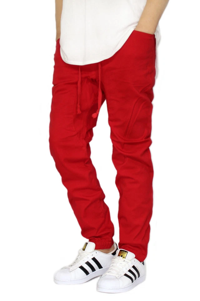 MEN'S TWILL DROP CROTCH JOGGER PANTS S-5XL VICTORIOUS 14 COLORS *FREE SHIPPING - Image 1 of 1