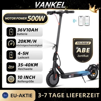 ZWHEEL E9T Faltbar E-Scooter mit Straßenzulassung, 500W 10AH Elektroroller mit APP