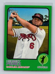 2022 Topps Heritage Minor League #175 Hedbert Perez Green Border #/75 - Bild 1 von 2