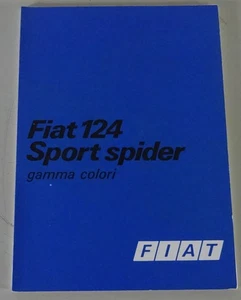 Farbkarte / Prospekt Fiat 124 Sport spider gamma colori - Bild 1 von 2