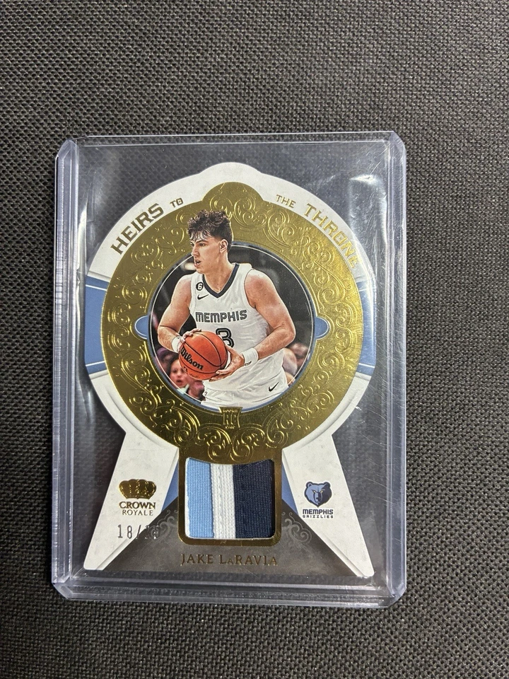 2022-23 Crown Royale Heirs to the Throne Jake LaRavia 3 Color Patch Rookie #/25 - Image 1 of 2