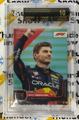 🏁 2022 FORMULA 1 Topps Now #47 MAX VERSTAPPEN - BGS 10 Black Label 1/1 ONLY 1 - Image 1 of 3