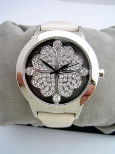 FOLLI FOLLIE WATCH WOMENS WF0T057SS STAINLESS STEEL LEATHER CRYSTALS GENUINE - Picture 1 of 7