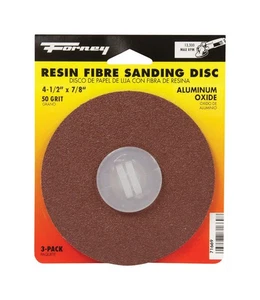 Forney 71669 Aluminum Oxide 50-Grit 13,300 RPM Adhesive Sanding Disc 4.5 in. - Picture 1 of 4