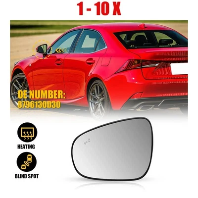 Espejo retrovisor térmico izquierdo transparente con punto de vidrio ciego 1-10 piezas para Lexus ES300h ES350 IS250 Foto 1 de 4