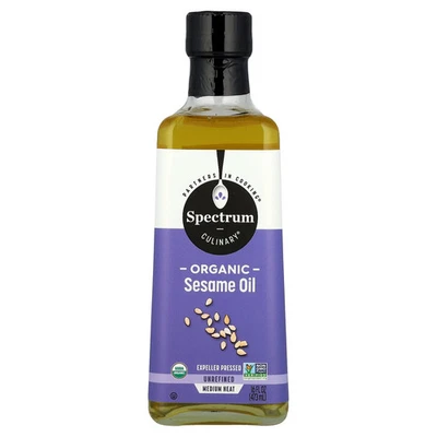 Organic Sesame Oil, Unrefined, 16 fl oz (473 ml) - Image 1 of 2