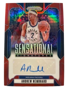 2024-25 Panini Red Prizm Sensational Signatures /99 Andrew Nembhard SS-NMB Auto - Picture 1 of 2