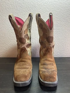 Ariat Doll Baby Chestnut Floral Western Cowboy Square Toe Stiefel 6.5B Wildleder 16230 - Bild 1 von 11