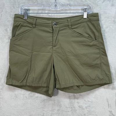 Patagonia Quandary Shorts Women's 4 Fatigue Green Nylon Hiking/Outdoor 5" Inseam - Image 1 of 4