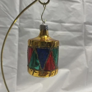 Trommel Ornament mundgeblasenes Glas Made in Poland 3" hoch - Bild 1 von 5