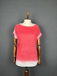 Sarah Pacini Damen Oberteil Shirt Rot Kurzarm Rundhals Pullover - Bild 1 von 6