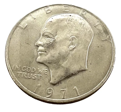 1971 Liberty One Dollar President Eisenhower Circulated Coin - Image 1 of 2