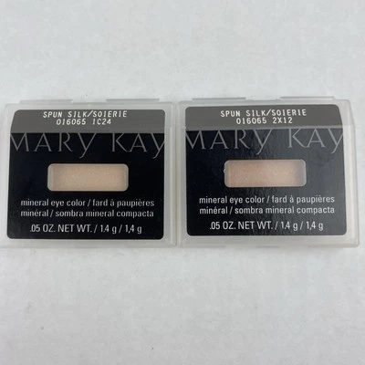 Mary Kay 2 SPUN SILK Mineral Eye Color Full Size .05 Oz 1.4g Lot Of 2 NIB NEW - Image 1 of 4