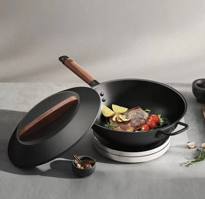 Sanho 32cm Iron Non Stick Wok - Image 1 of 4