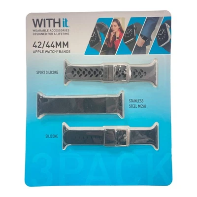 WITHit Bands for 42mm or 44mm Apple Watch, Exclusive 3 Pack - Image 1 of 2