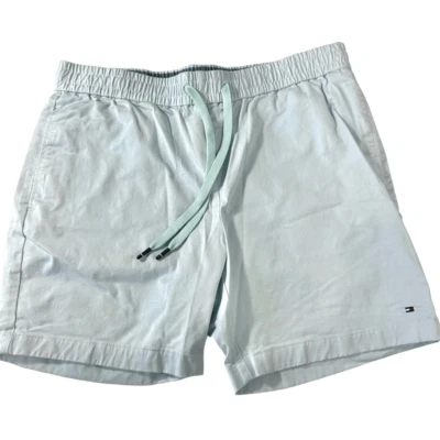 Pantalones Cortos Chinos Tommy Hilfiger Frente Plano 7' en Azul Claro, Grandes Foto 1 de 4