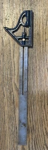Vintage Stanley No. 1221 Slotted Combination Square 12" USA Combo Square - Picture 1 of 20