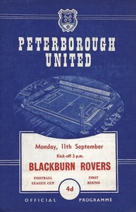 PETERBOROUGH UNITED V BLACKBURN ROVERS ~ LEAGUE CUP 1ST RD ~ 11 SEPTEMBER 1961 - Picture 1 of 1