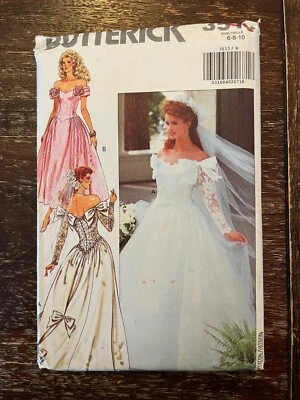 Butterick 3513 UNCUT Sewing Pattern, Misses' Wedding / Bridal Dress, Size 6-8-10 - Image 1 of 2