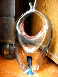 Jarrón Pesado Vidrio Artístico Murano 9-1/4 de Alto De Colección - Imagen 1 de 11