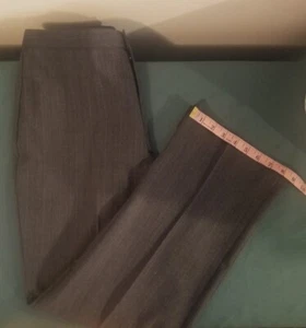Pantalones de carrera para mujer 12 Briggs NY clásicos carbón pin rayas 30" con 29" pulgadas usados en excelente estado  - Imagen 1 de 12
