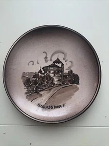 Vintage Commemorative Small 4-1/2” Dish Lichtenstein Schloss Vaduz 208/2 1940’s - Picture 1 of 12