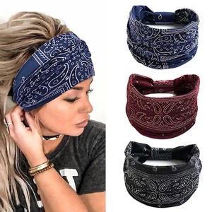 Yean Stirnbänder Damen Frauen Breites Haarband,3 Stück Sport Yoga Kopfwickel Haa - Bild 1 von 12