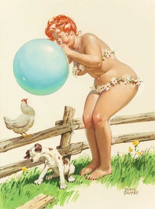 Vintage Pin Up Hilda 11 x 14" Photo Print - Imagen 1 de 1