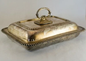 EP on Copper Serving Dish with Lid, Gladwin Ltd, Sheffield, Made In England - Picture 1 of 12
